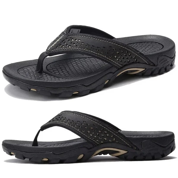 Humphrey | Men's Slip On Round Toe Summer Flip Flops