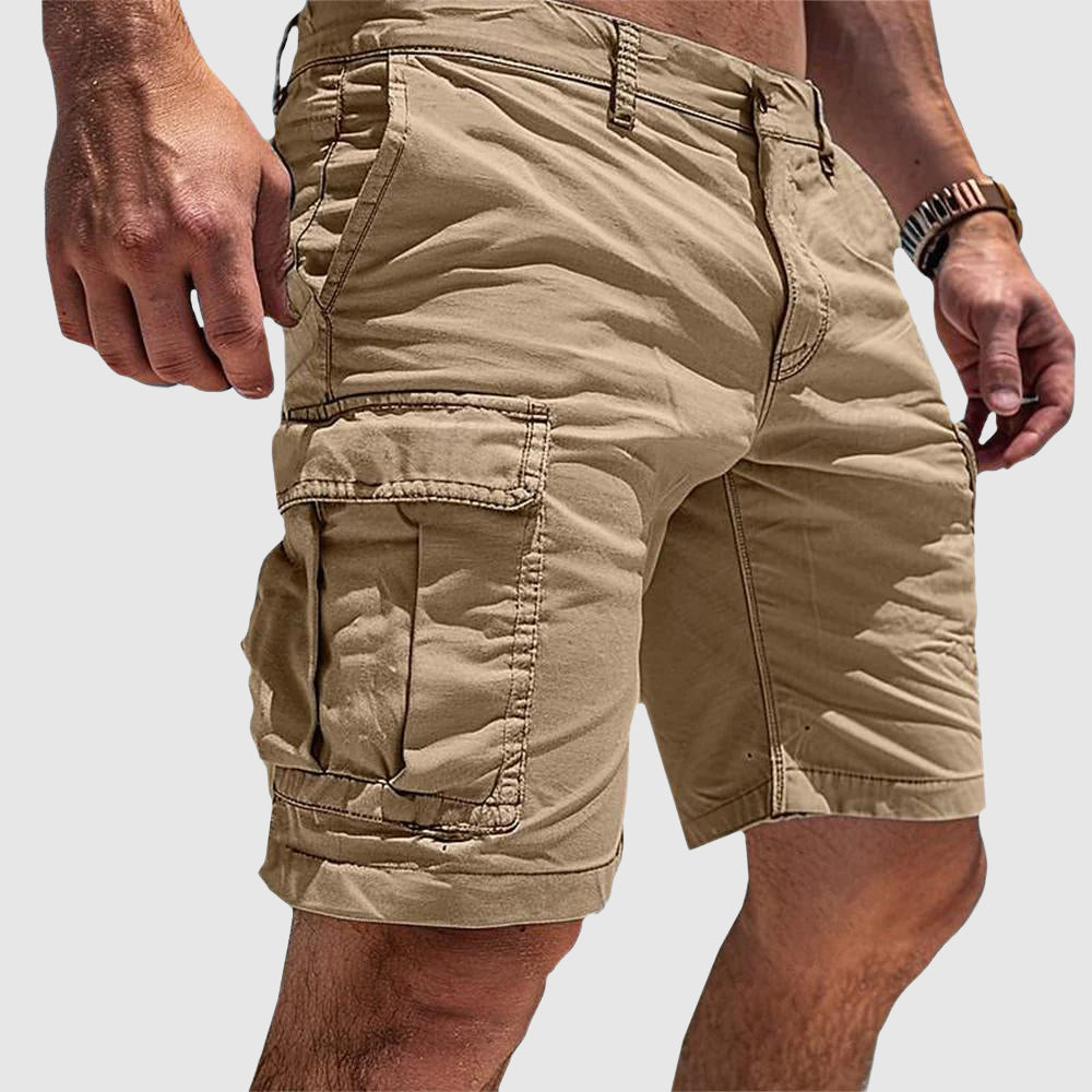 Ibrahim | Men's Mid Rise Multi Pockets Utility Cargo Shorts