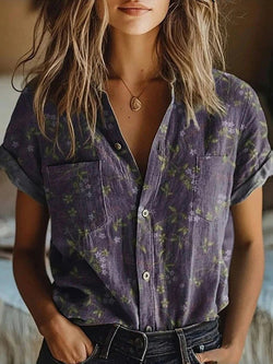 Jacqueline | Women's Floral Short Sleeve Summer Shirt