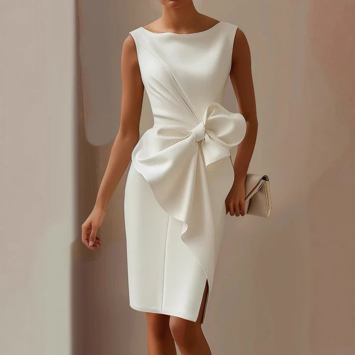 Jacqueline | Women’s Sleeveless Side Slit Graduation Party Mini Dress