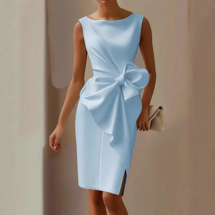 Jacqueline | Women’s Sleeveless Side Slit Graduation Party Mini Dress