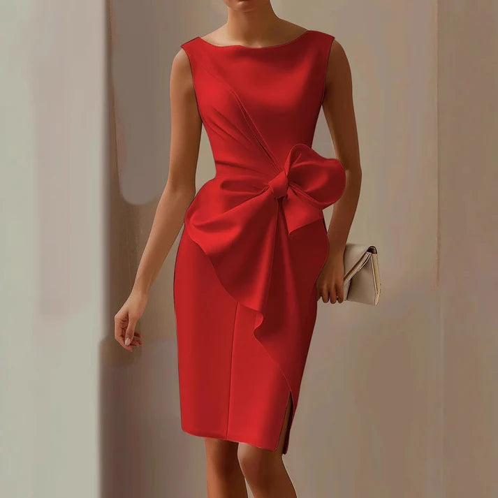 Jacqueline | Women’s Sleeveless Side Slit Graduation Party Mini Dress