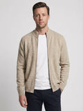 James | Men’s Ribbed Collar Zip Up Cardigan
