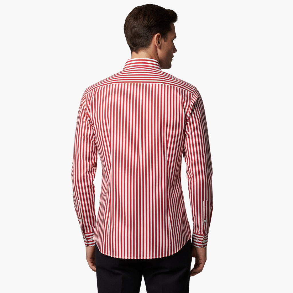 James | Men’s Vertical Stripe Slim Fit Dress Shirt