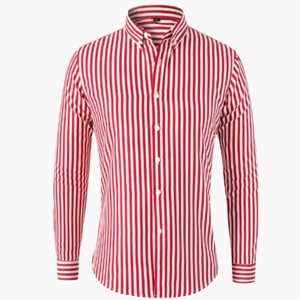 James | Men’s Vertical Stripe Slim Fit Dress Shirt