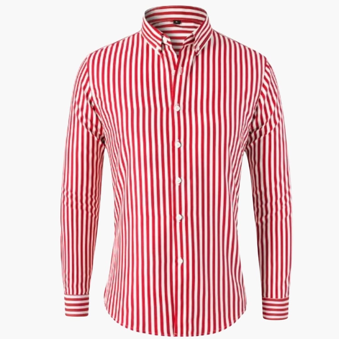 James | Men’s Vertical Stripe Slim Fit Dress Shirt