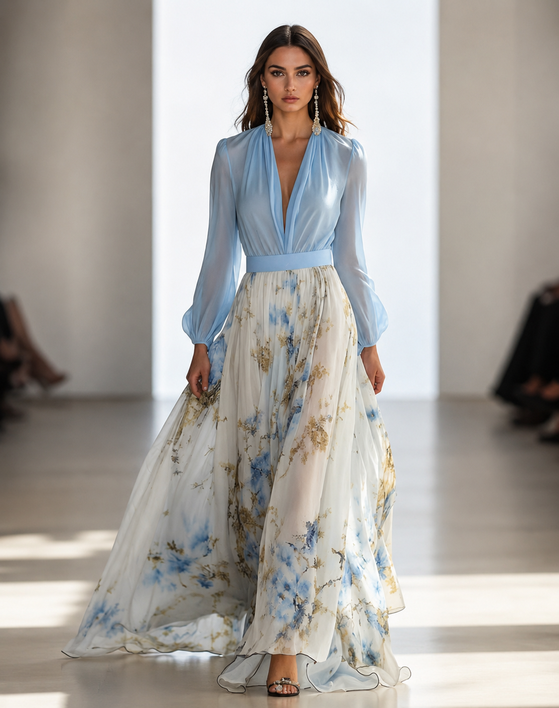 Janelle | Women's Floral V Neck Wedding Guest Dress