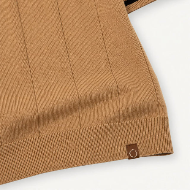 Jefferson | Men's Short Sleeve Zip Front Collared Polo Shirt