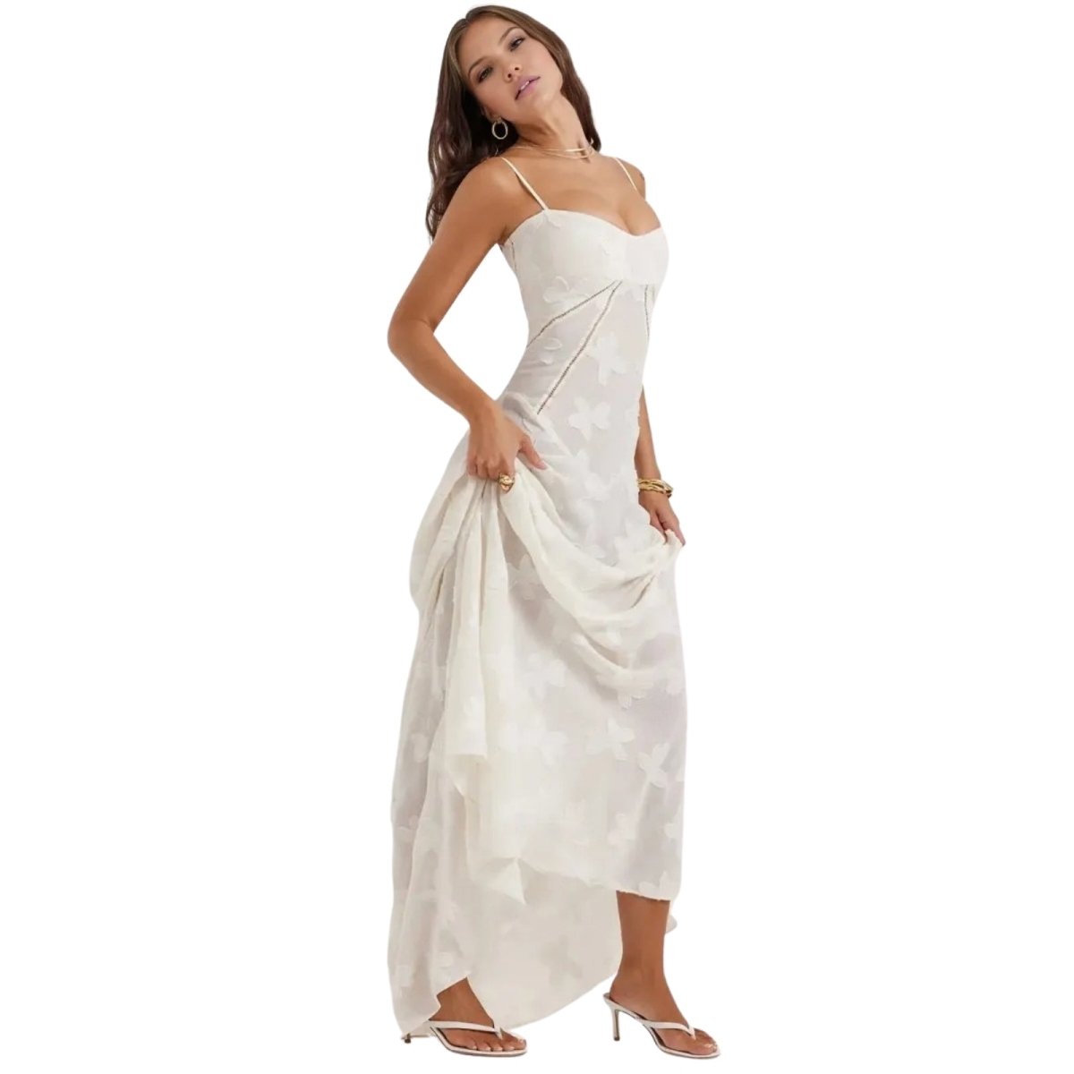 Jessica | Women’s Flowy Sleeveless Wedding Guest Midi Dress