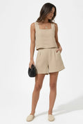 Jessica | Women’s Square Neck Sleeveless Two Piece Set.