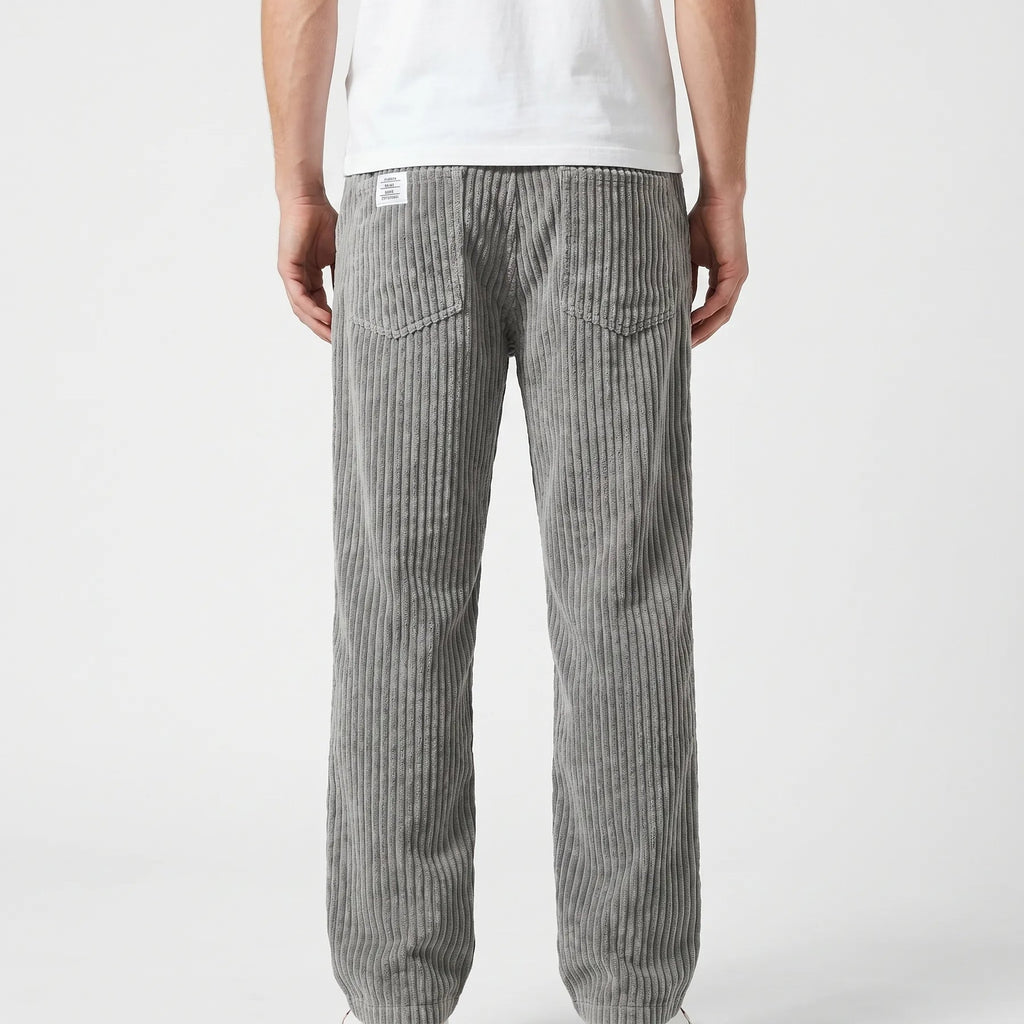 Johnathan | Men's Pockets Textured Straight Leg Trousers