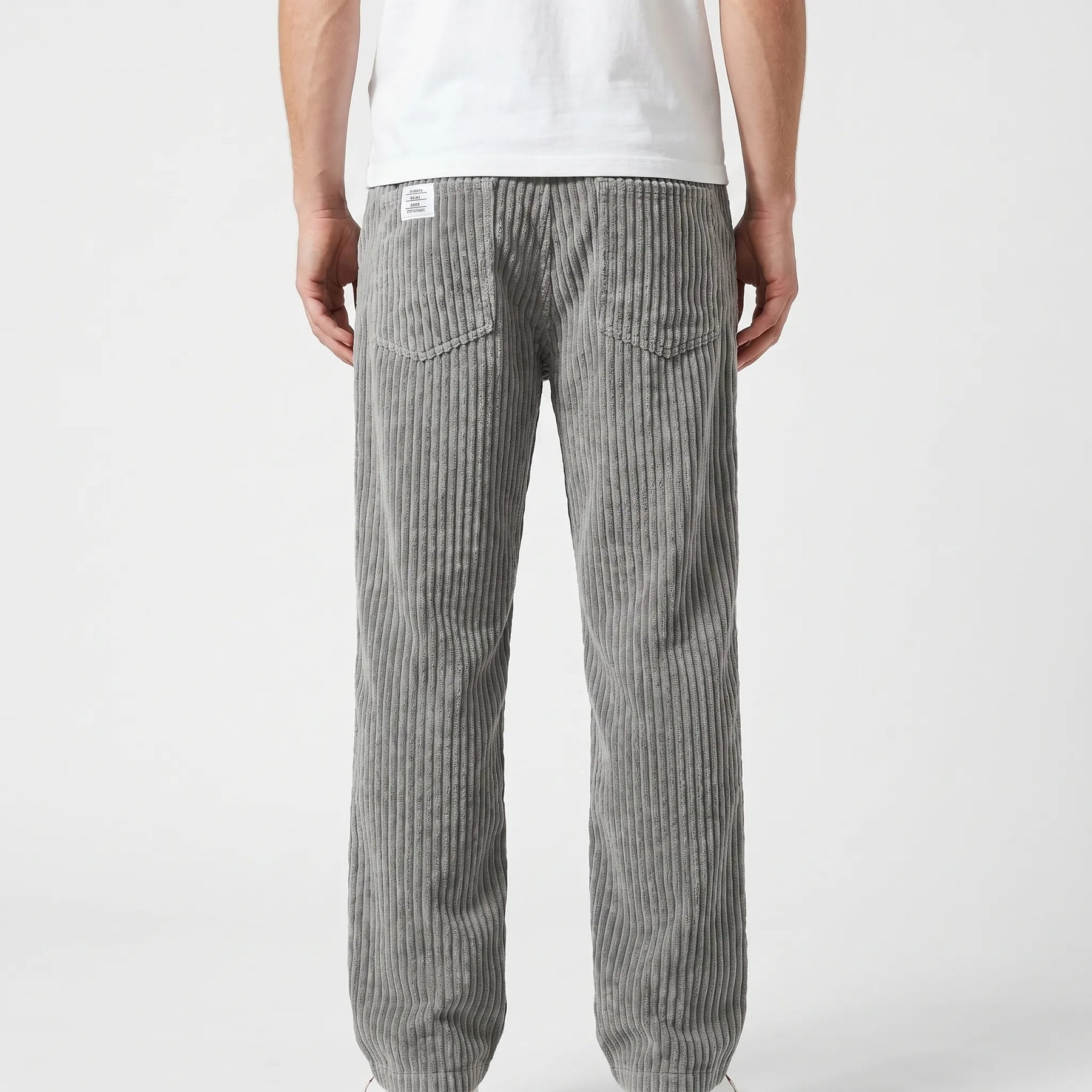 Johnathan | Men's Pockets Textured Straight Leg Trousers