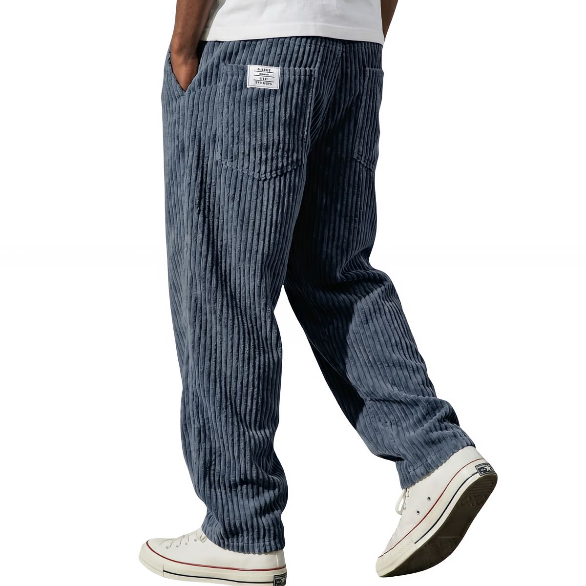 Johnathan | Men's Pockets Textured Straight Leg Trousers