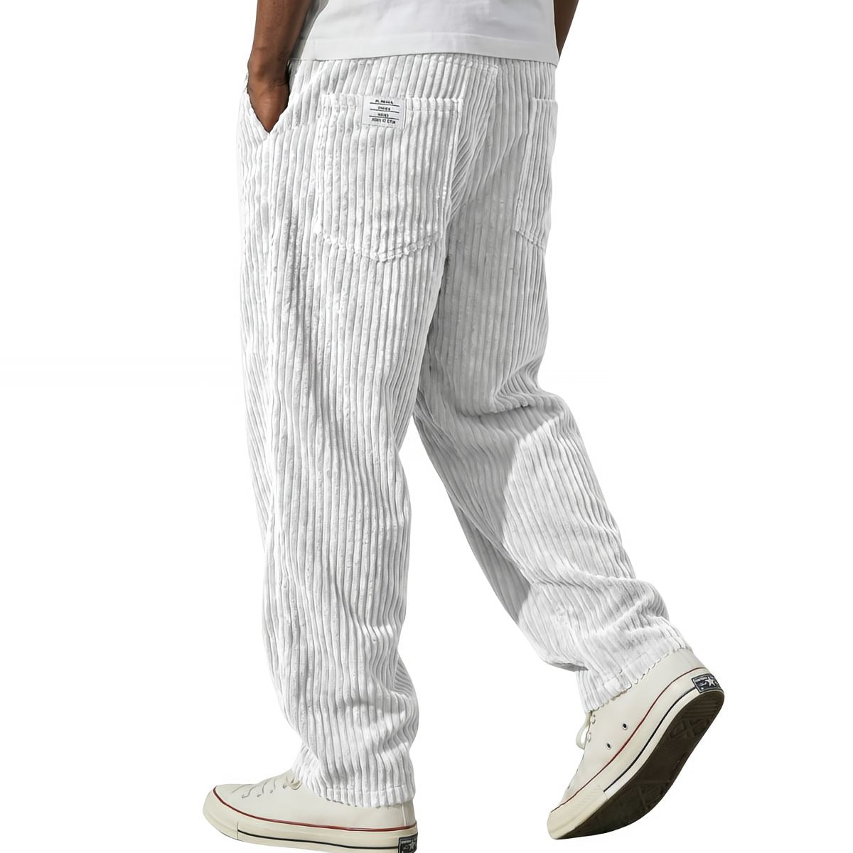 Johnathan | Men's Pockets Textured Straight Leg Trousers