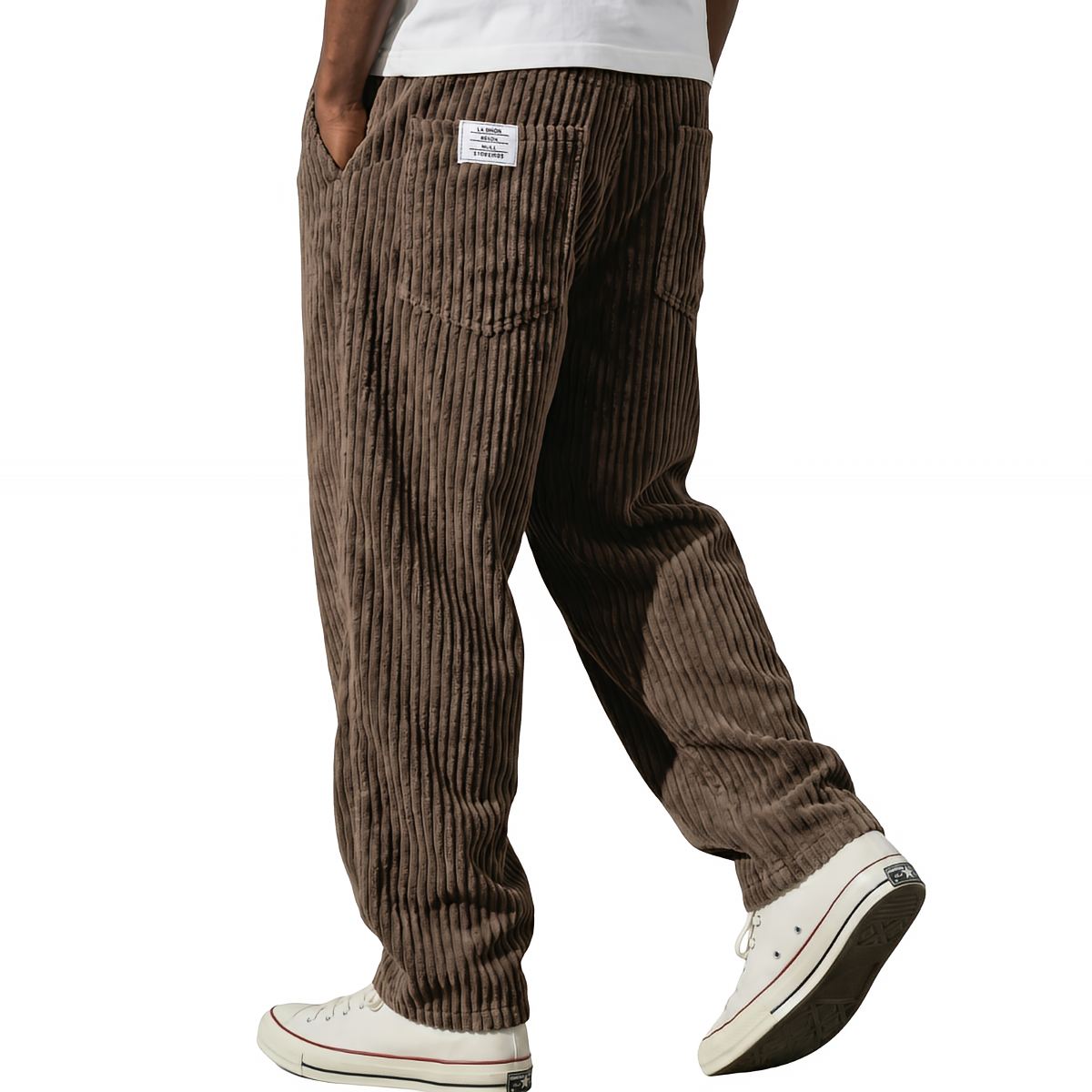 Johnathan | Men's Pockets Textured Straight Leg Trousers