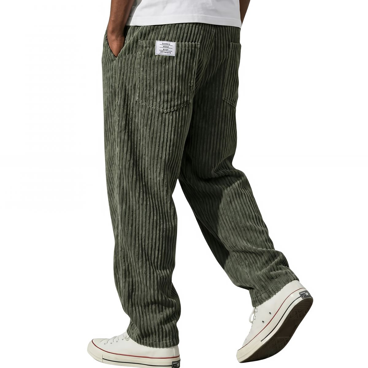 Johnathan | Men's Pockets Textured Straight Leg Trousers