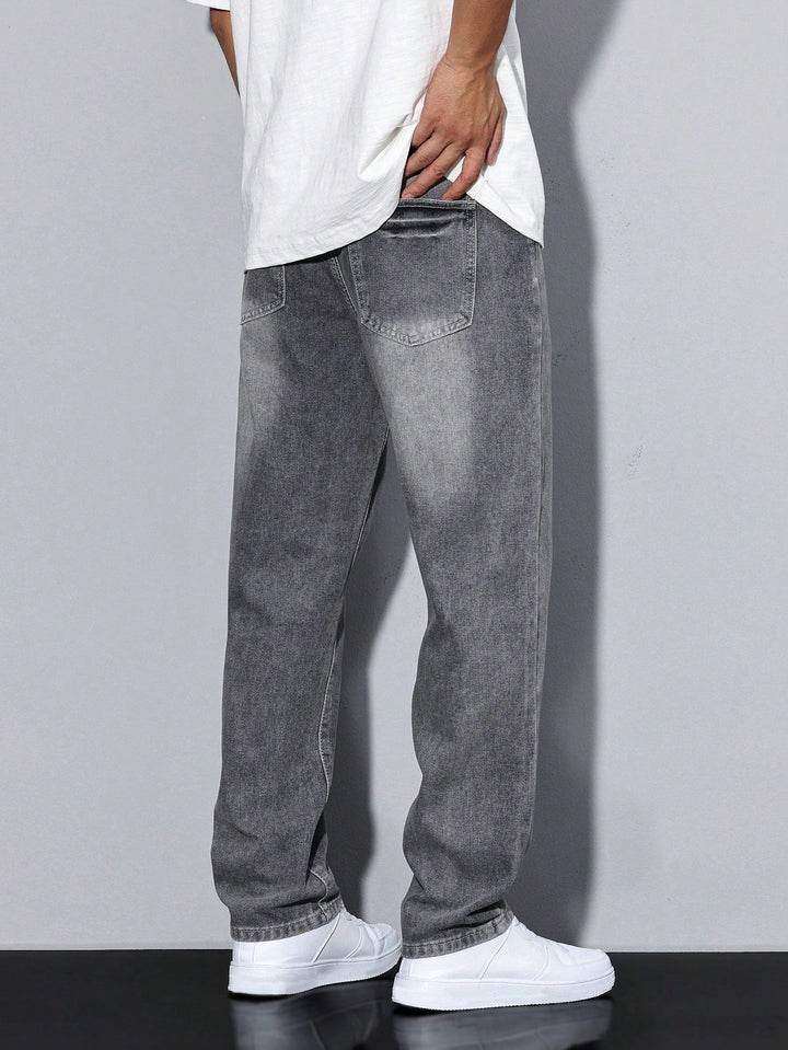 Jonathan | Men's Pockets Straight Leg Mid Rise Jeans