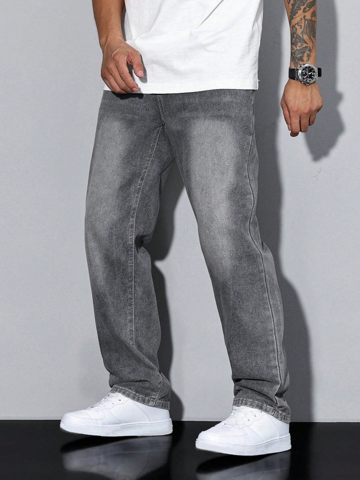 Jonathan | Men's Pockets Straight Leg Mid Rise Jeans