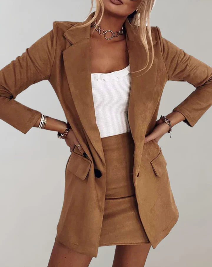 Juanita | Women's Notched Lapel Slim Fit Two Piece Set