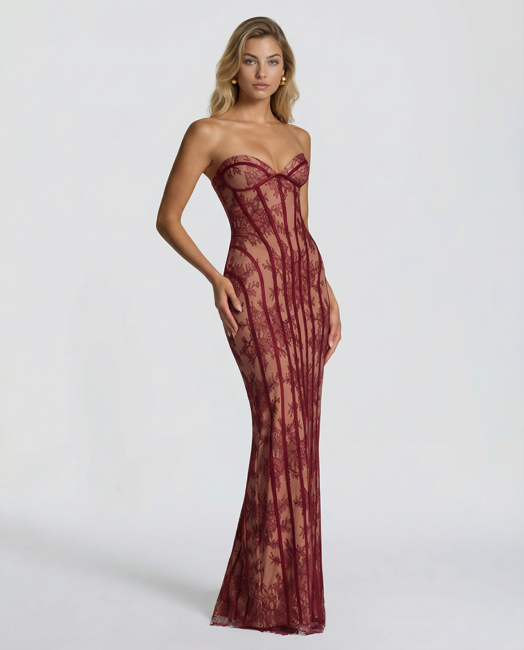 June | Women's Corset Strapless Wedding Guest Dress