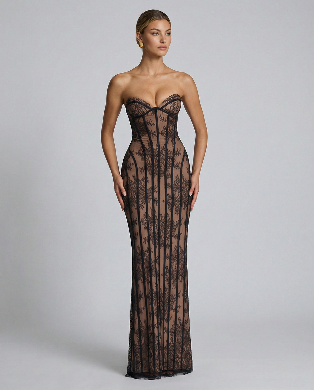 June | Women's Corset Strapless Wedding Guest Dress