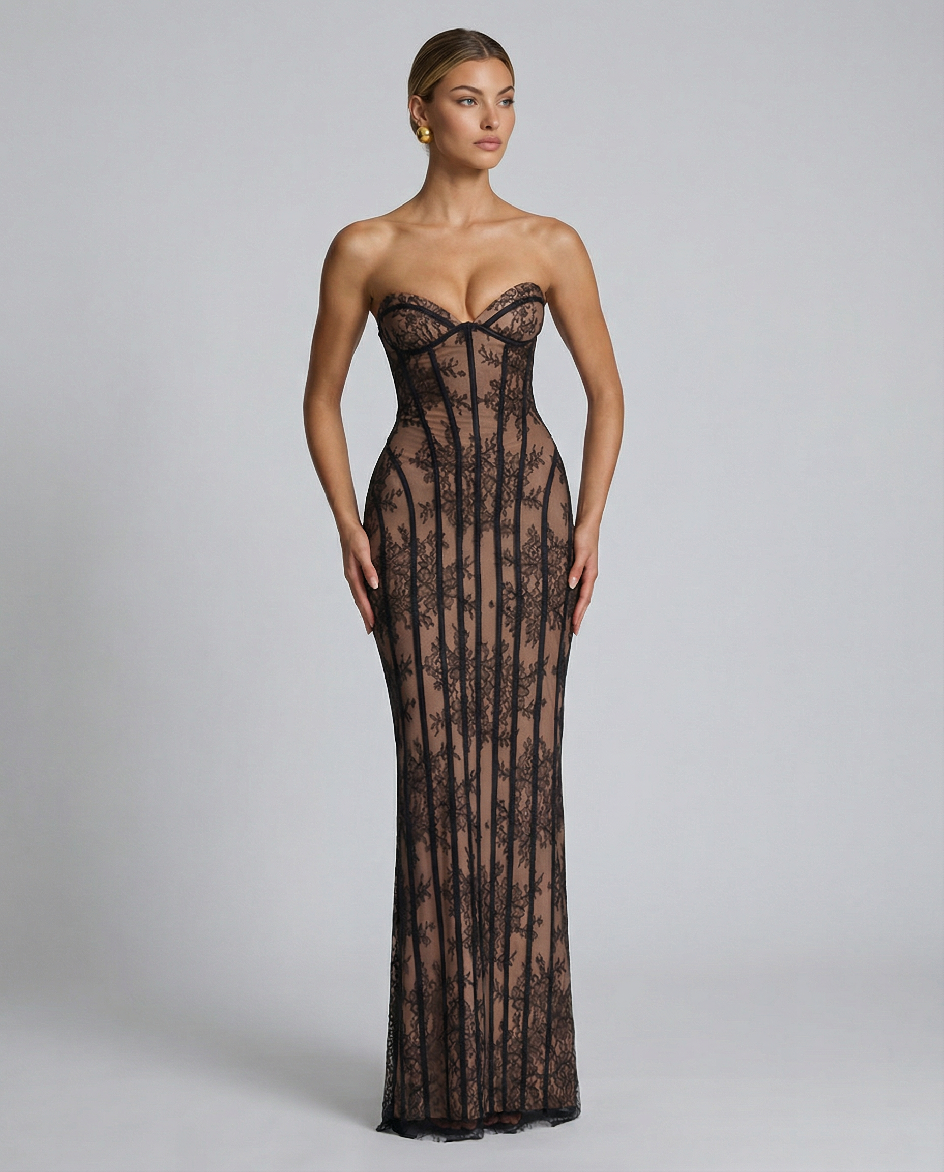 June | Women's Corset Strapless Wedding Guest Dress
