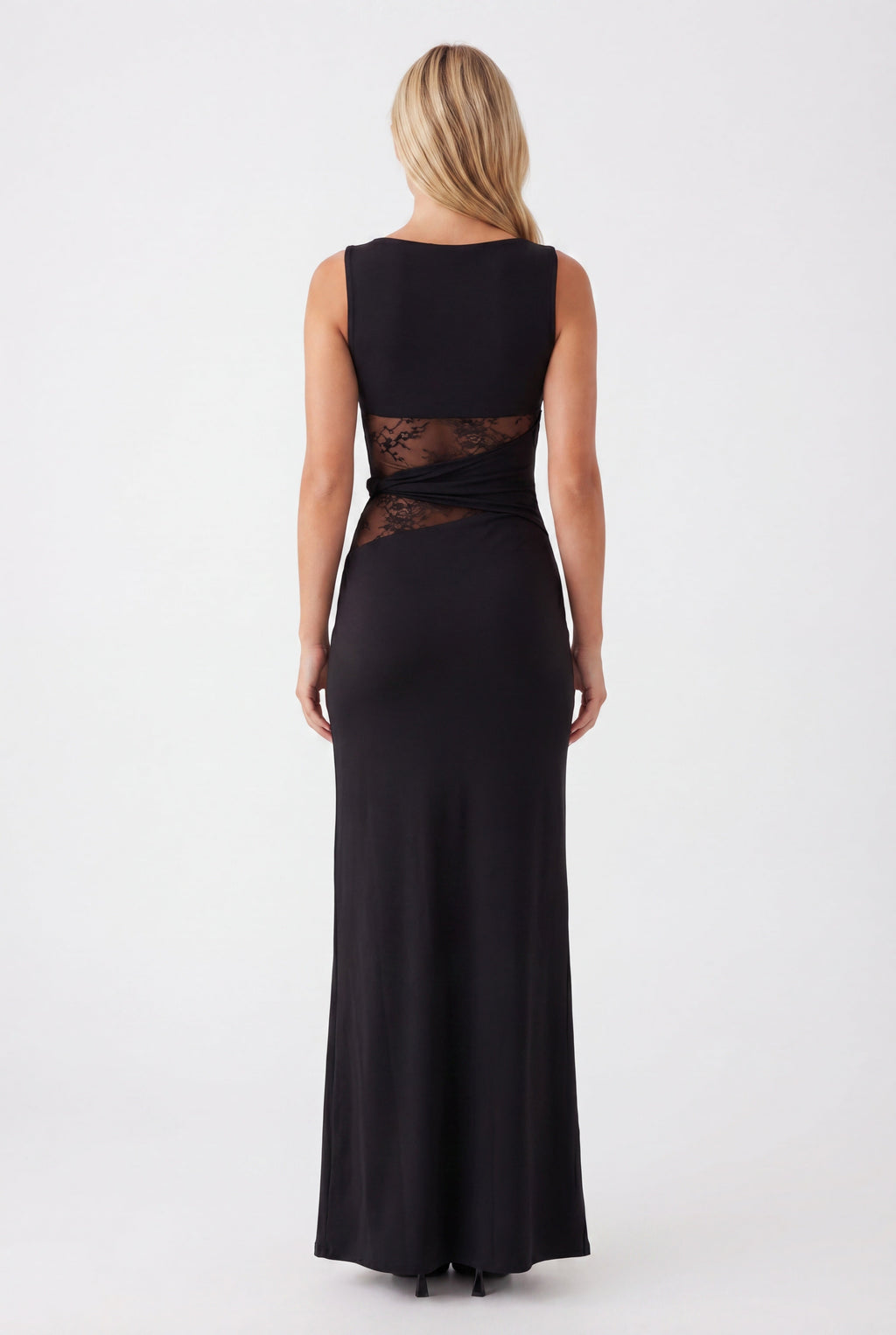 Justine | Women's Fitted Round Neck Wedding Maxi Dress