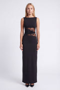Justine | Women's Fitted Round Neck Wedding Maxi Dress