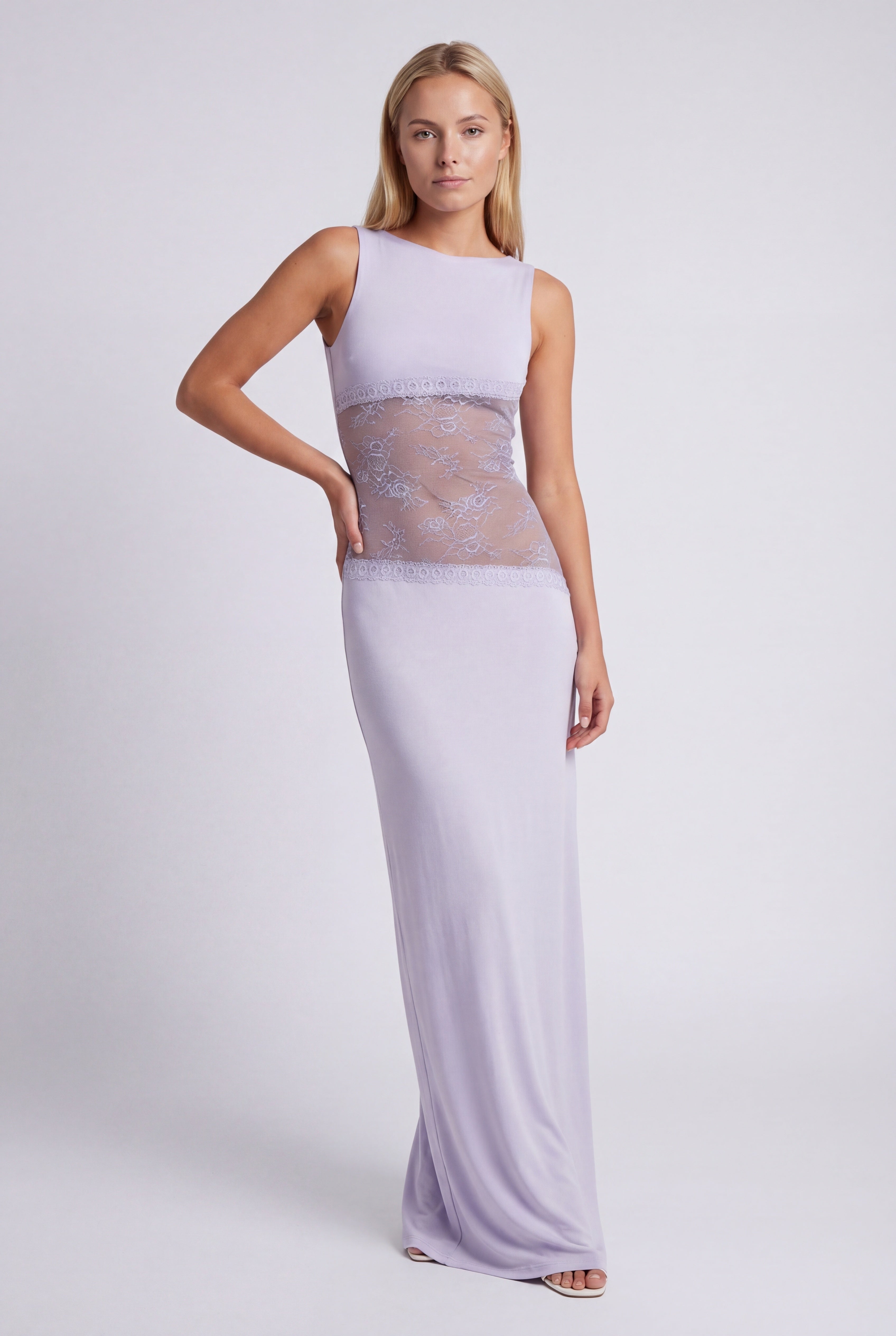 Karissa | Women's Sleeveless Boat Neck Wedding Guest Dress