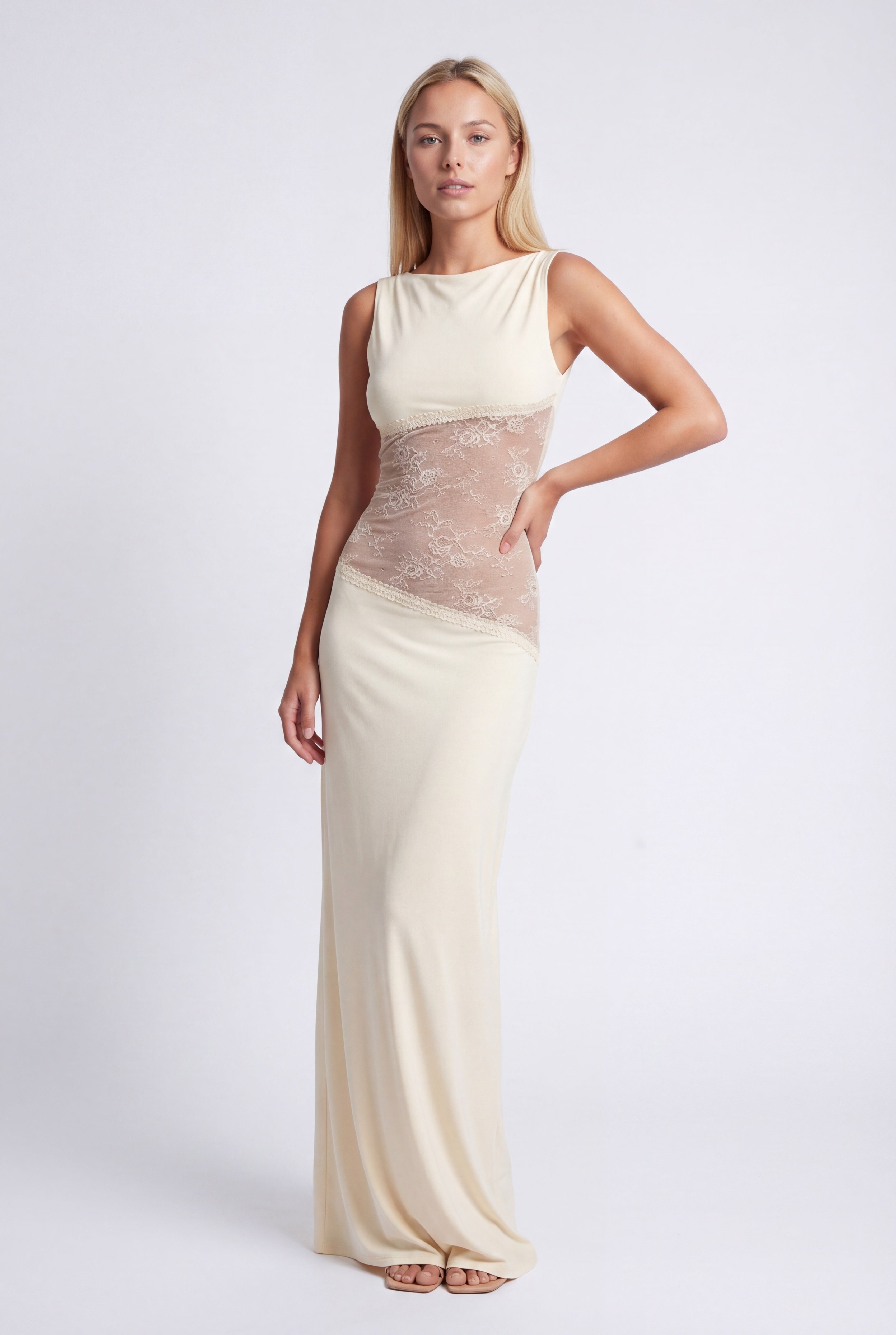 Karissa | Women's Sleeveless Boat Neck Wedding Guest Dress