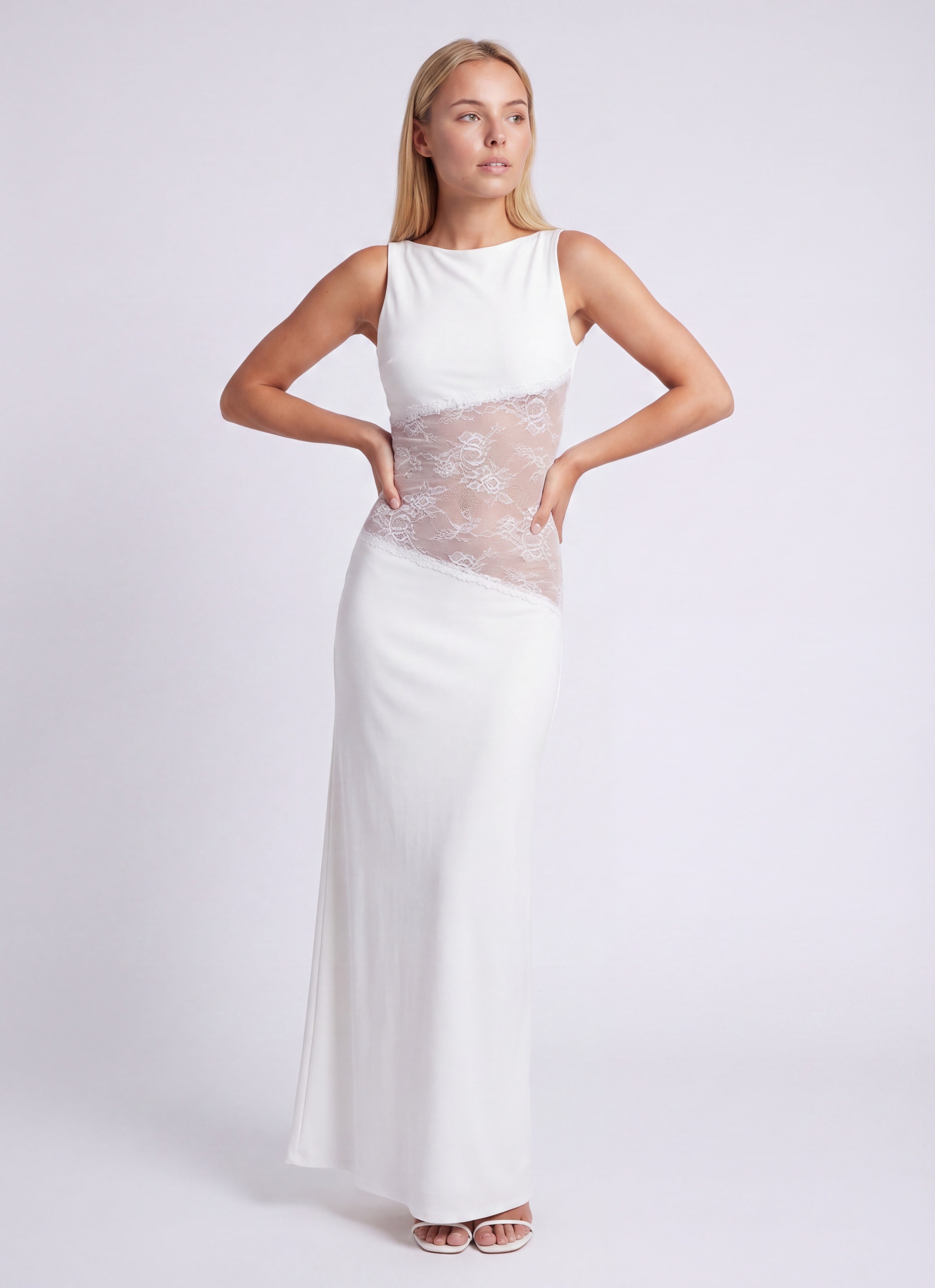 Karissa | Women's Sleeveless Boat Neck Wedding Guest Dress