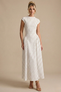 Kaylani | Women's High Neck A Line Wedding Guest Dress