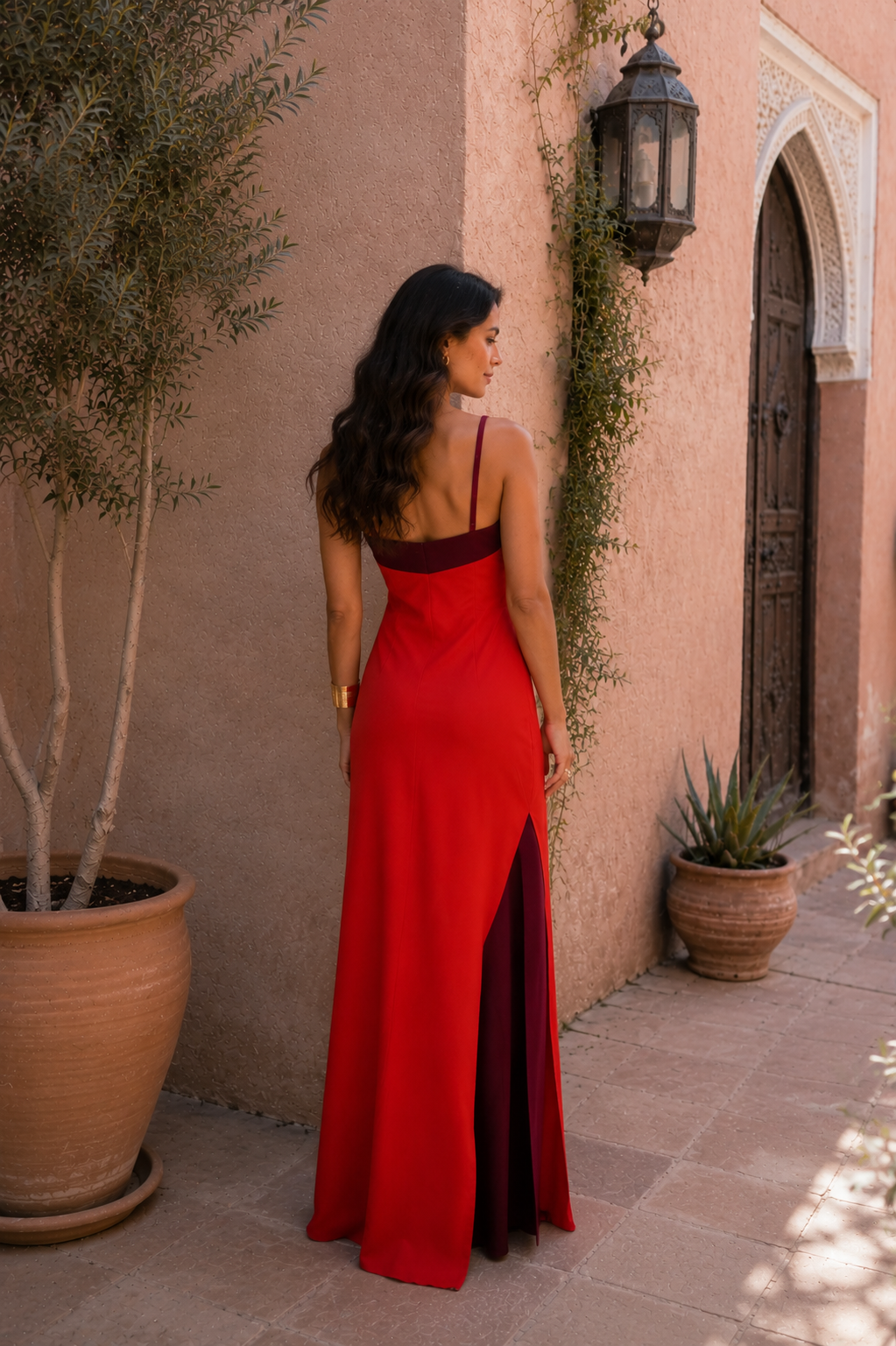 Kayleen | Women’s Halter Neck High Slit Wedding Guest Dress