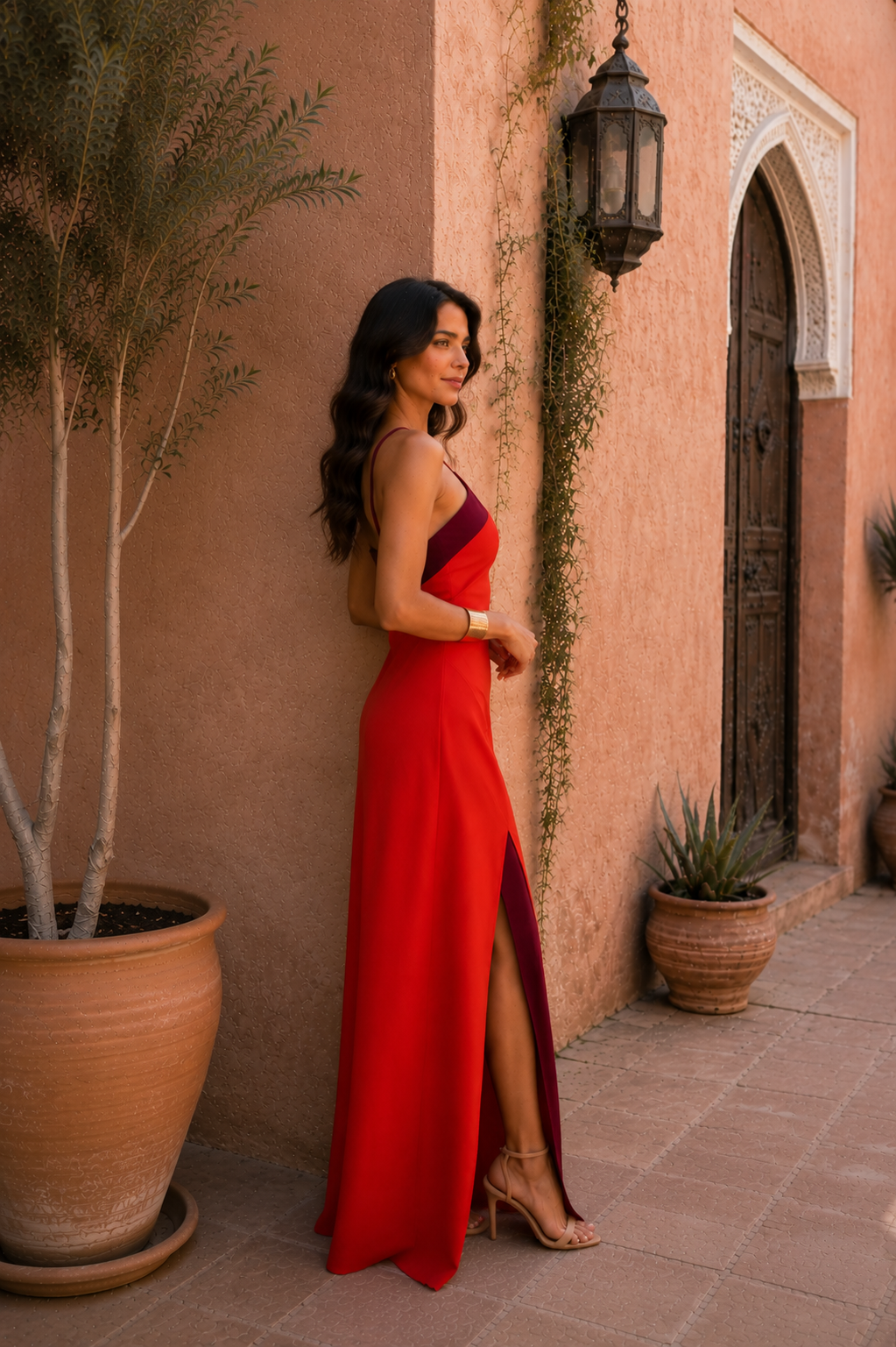 Kayleen | Women’s Halter Neck High Slit Wedding Guest Dress