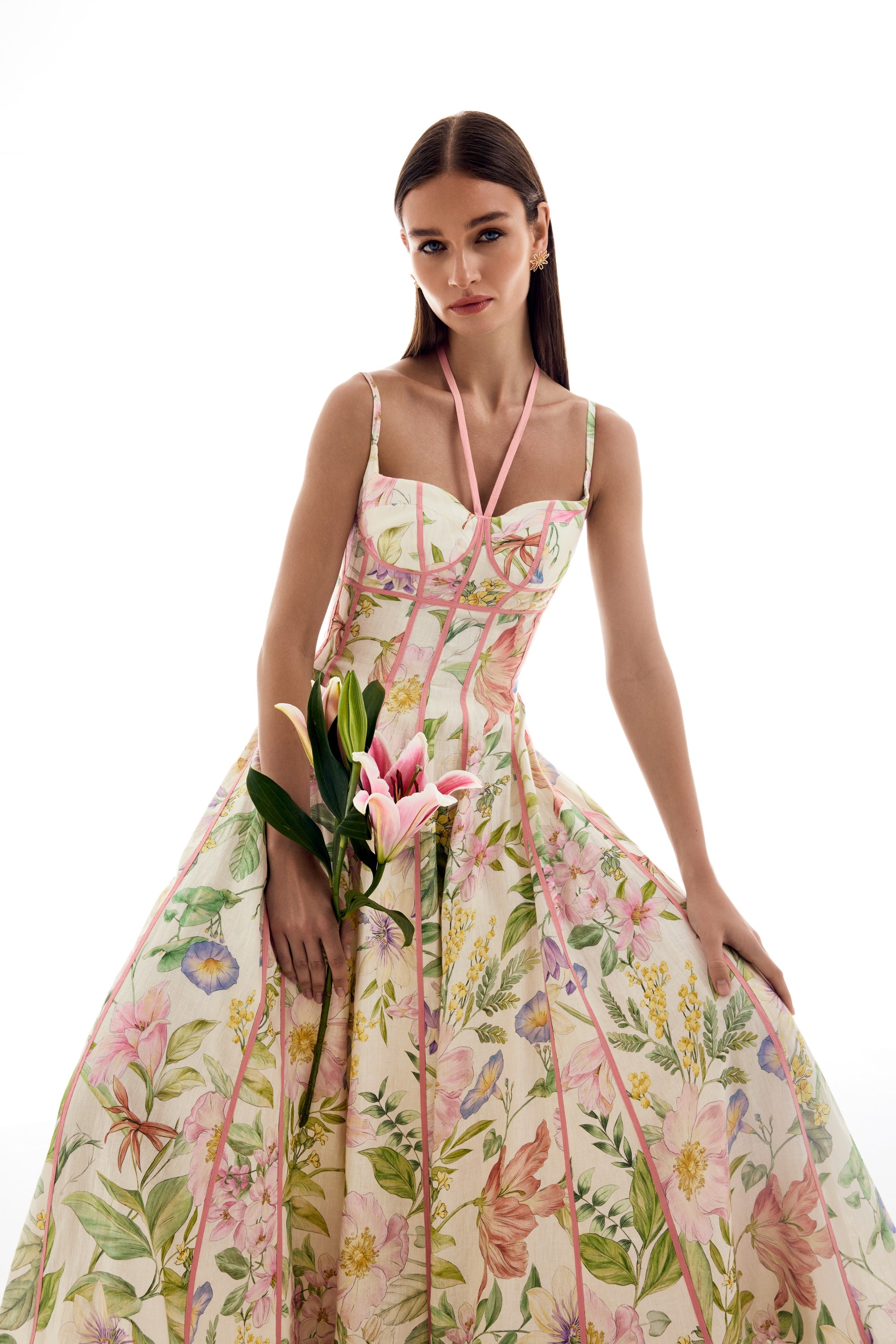 Kayleigh | Women’s Strappy Open Back Fitted Waist Midi Dress
