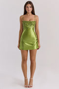 Kelley | Women’s Strappy Square Neck Bodycon Mini Dress