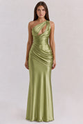 Kelli | Women’s Draped Ruched Sleeveless Flowy Maxi Dress