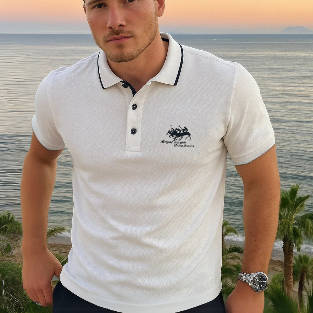Kenneth | Men’s Collared Button Short Sleeve Polo Shirt