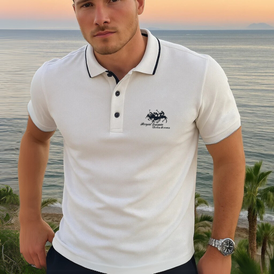 Kenneth | Men’s Collared Button Short Sleeve Polo Shirt