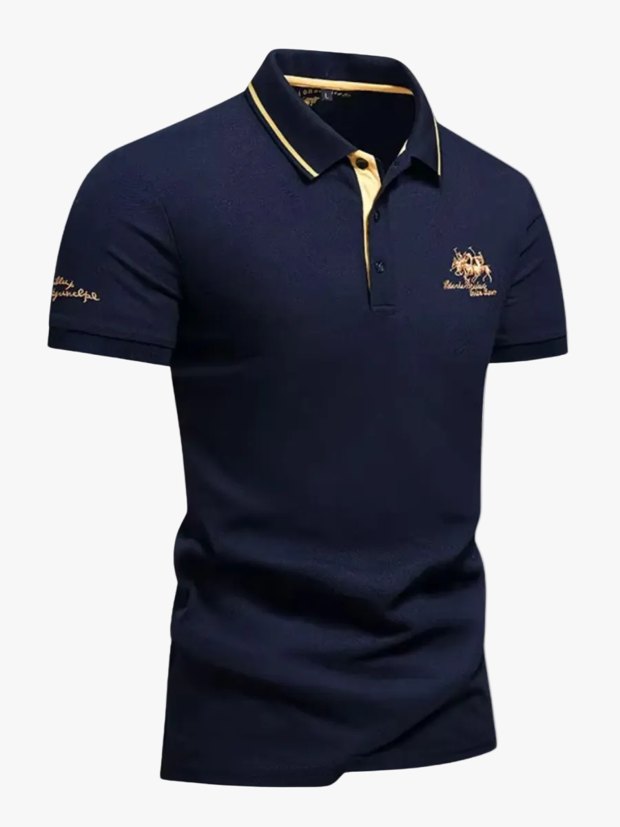 Kenneth | Men’s Collared Button Short Sleeve Polo Shirt