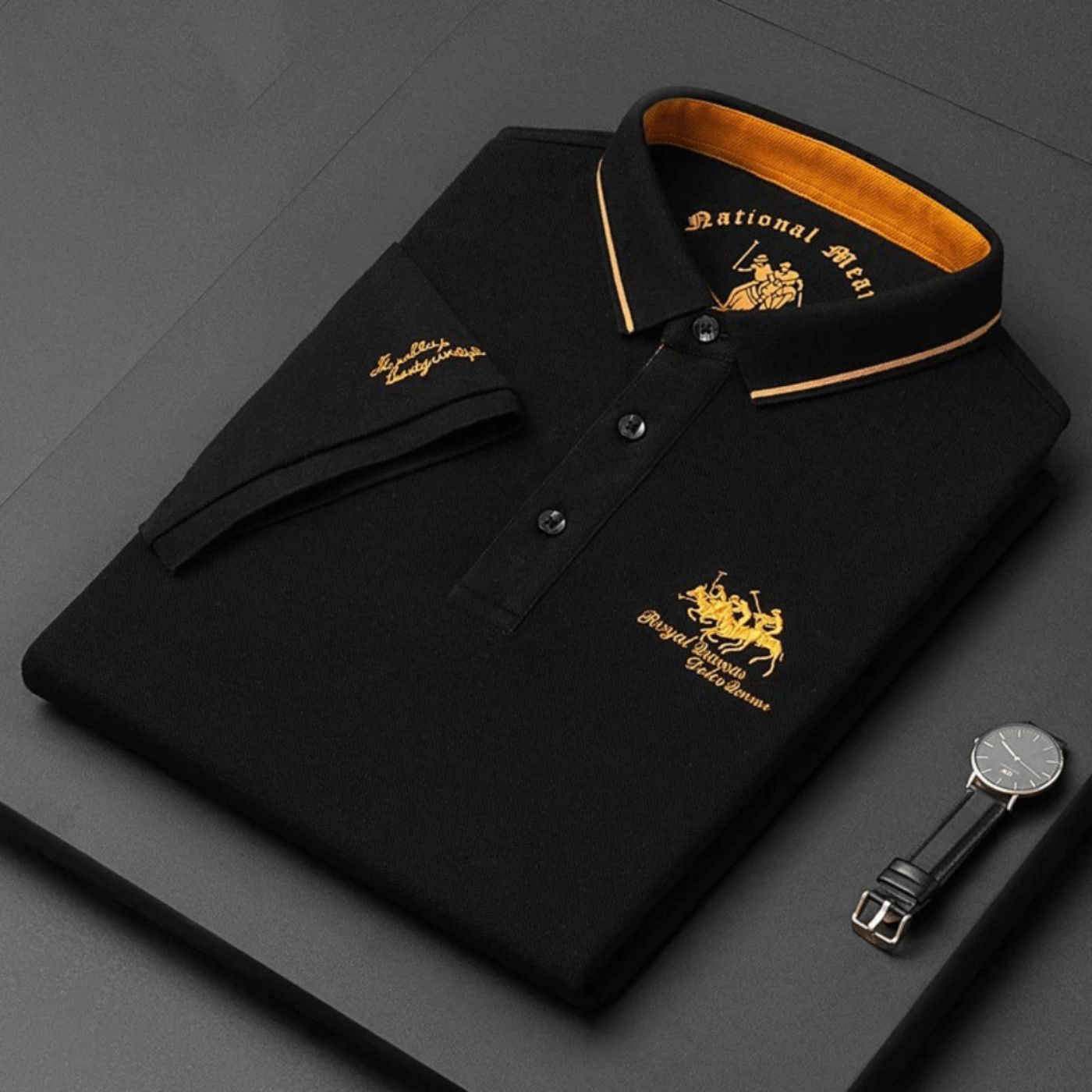 Kenneth | Men’s Collared Button Short Sleeve Polo Shirt
