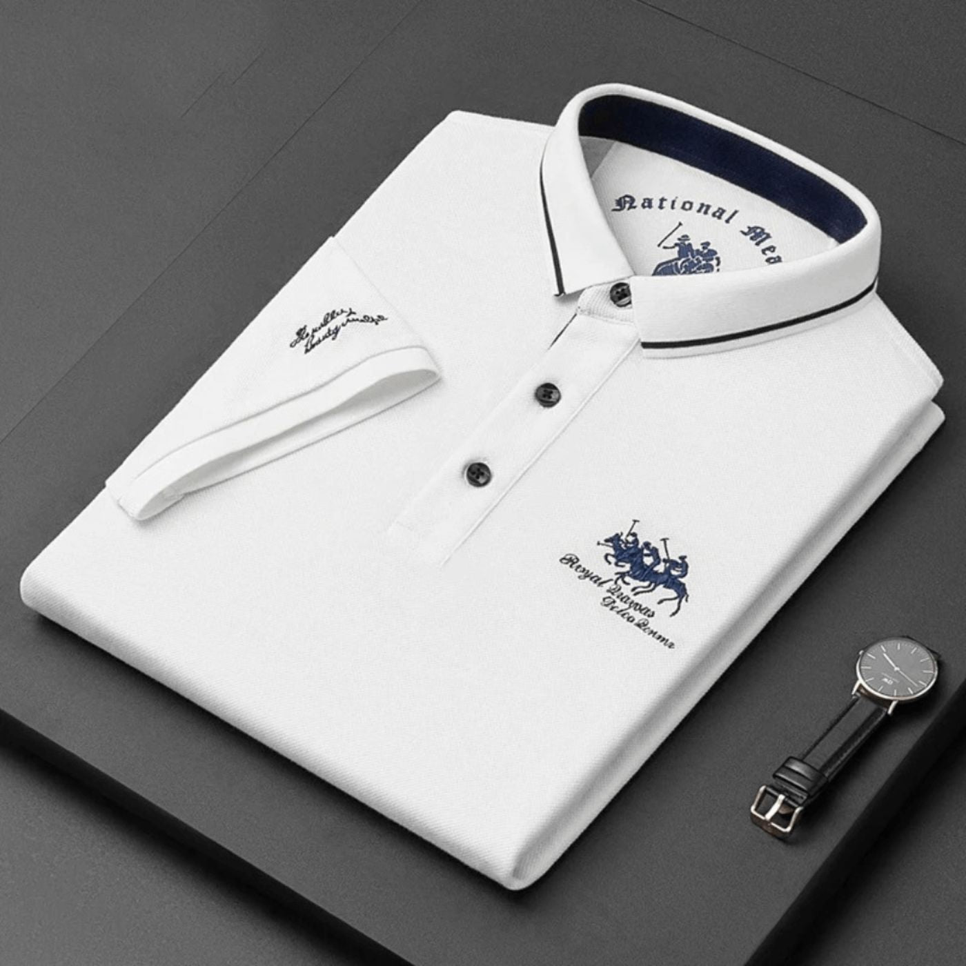 Kenneth | Men’s Collared Button Short Sleeve Polo Shirt
