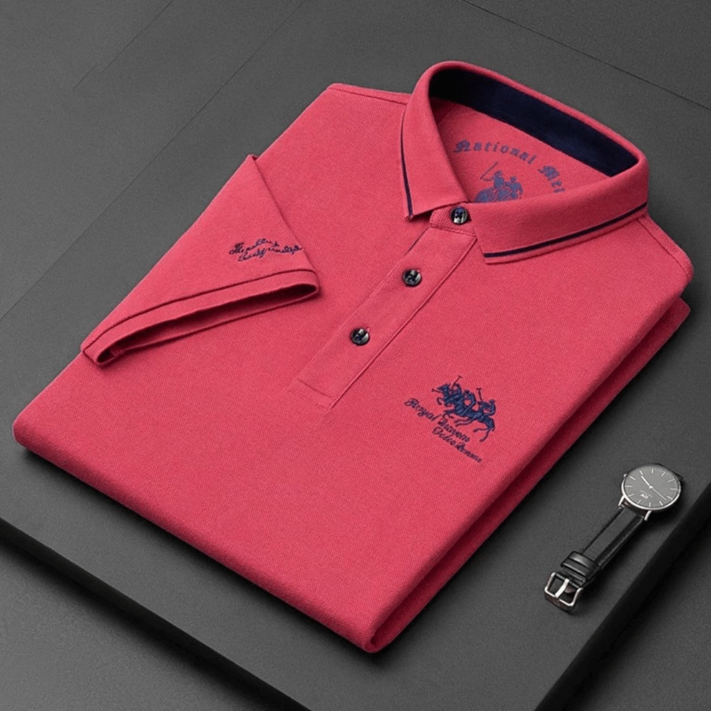 Kenneth | Men’s Collared Button Short Sleeve Polo Shirt