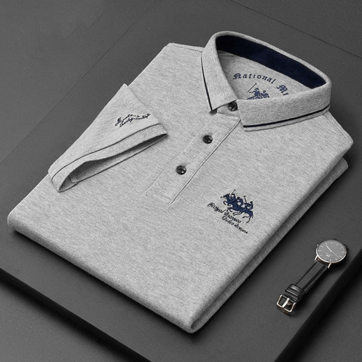 Kenneth | Men’s Collared Button Short Sleeve Polo Shirt