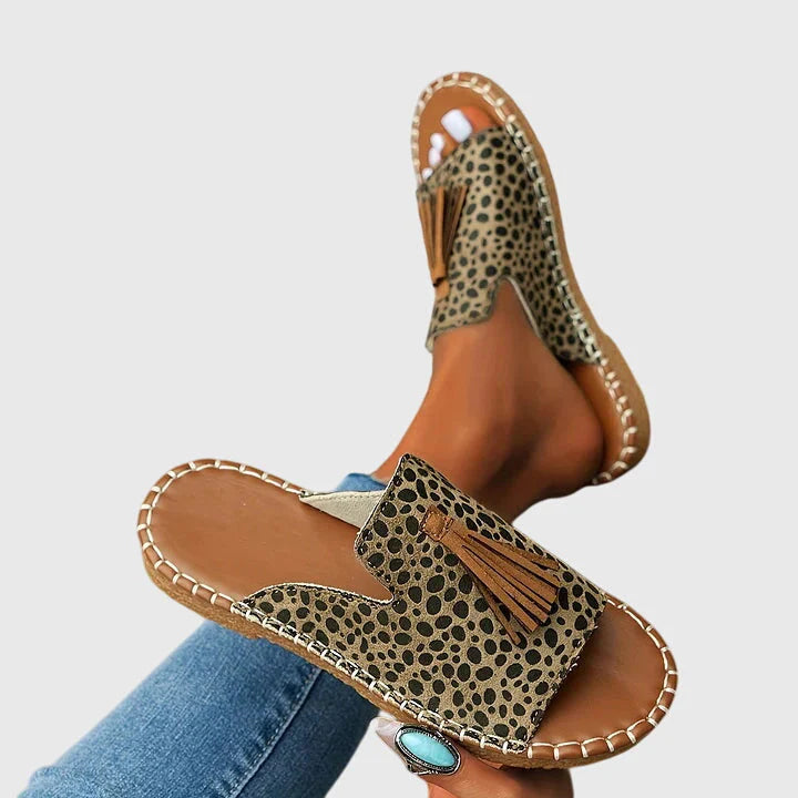 Kristen | Women's Open Back Round Toe Slip On Summer Slides