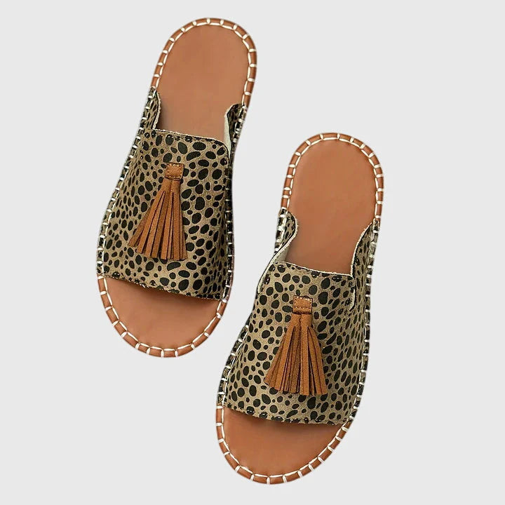 Kristen | Women's Open Back Round Toe Slip On Summer Slides