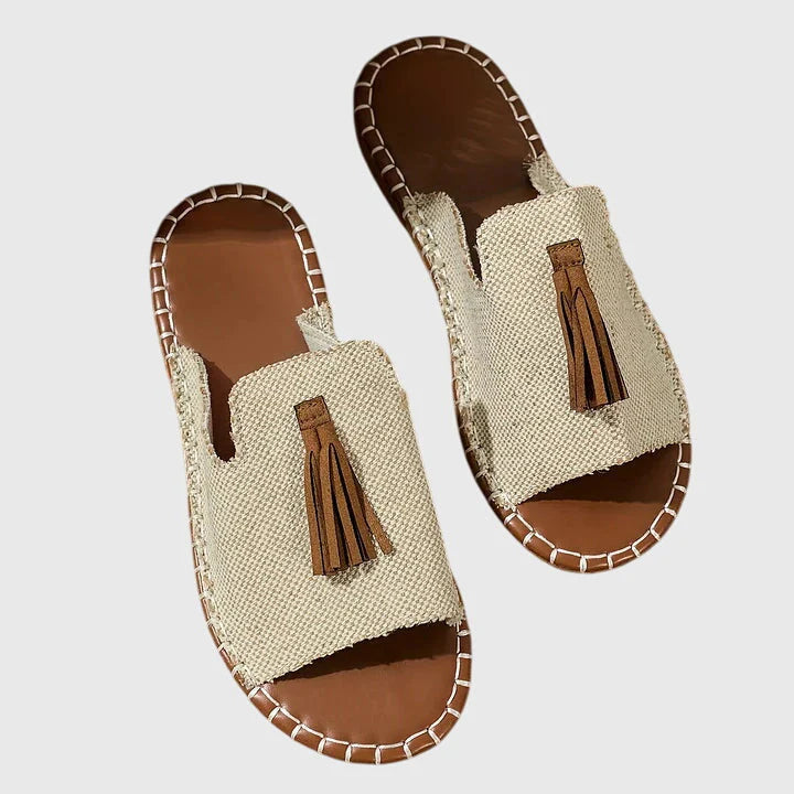 Kristen | Women's Open Back Round Toe Slip On Summer Slides