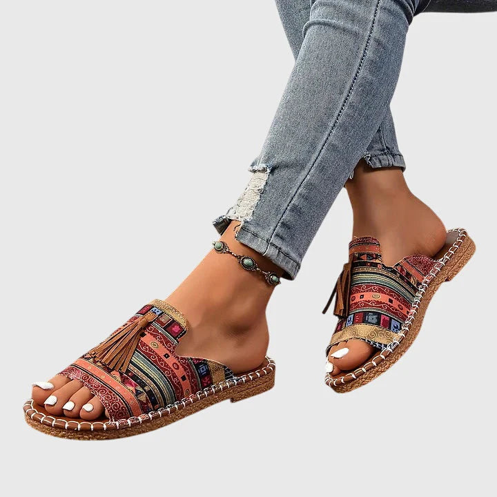 Kristen | Women's Open Back Round Toe Slip On Summer Slides