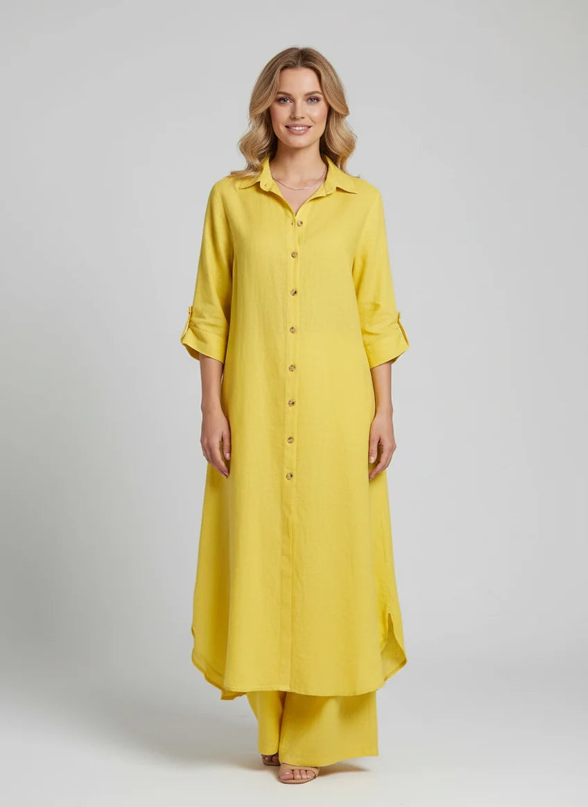 Laurie | Women’s Long Sleeve Collared Button Front Two Piece Set