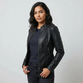 Laverne | Women’s Long Sleeve Zip Front Fitted Pockets Jacket